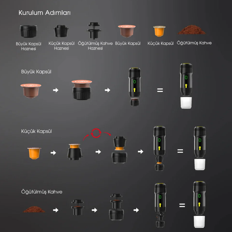 Taşınabilir Espresso Kahve Makinesi